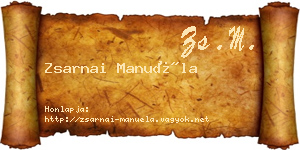 Zsarnai Manuéla névjegykártya